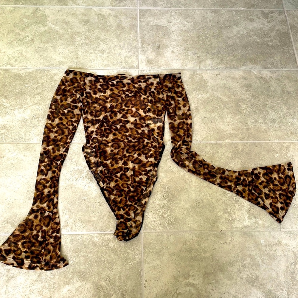 Animal Print High Bodysuit. Size M.